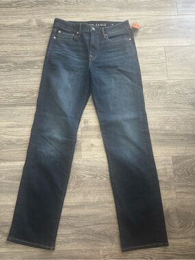 American Eagle Outfitters Airflex Men's Dark Blue relaxed Straight Fit Jeans